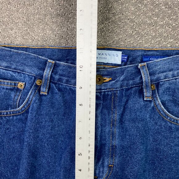 Peter Manning Classic Fit Jeans Men's 34 x 26 Fit 33 x 24.5 Blue Cotton New York - Picture 10 of 13